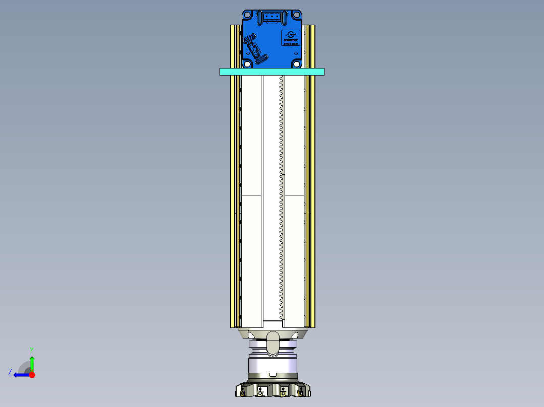 铣刀头详解图3D模型右视图
