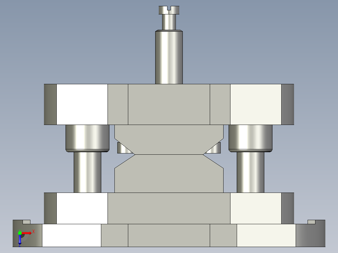 开水杯胀形模俯视图