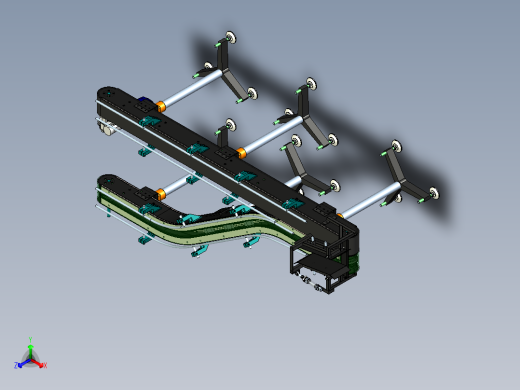 装配的瓶式输送机