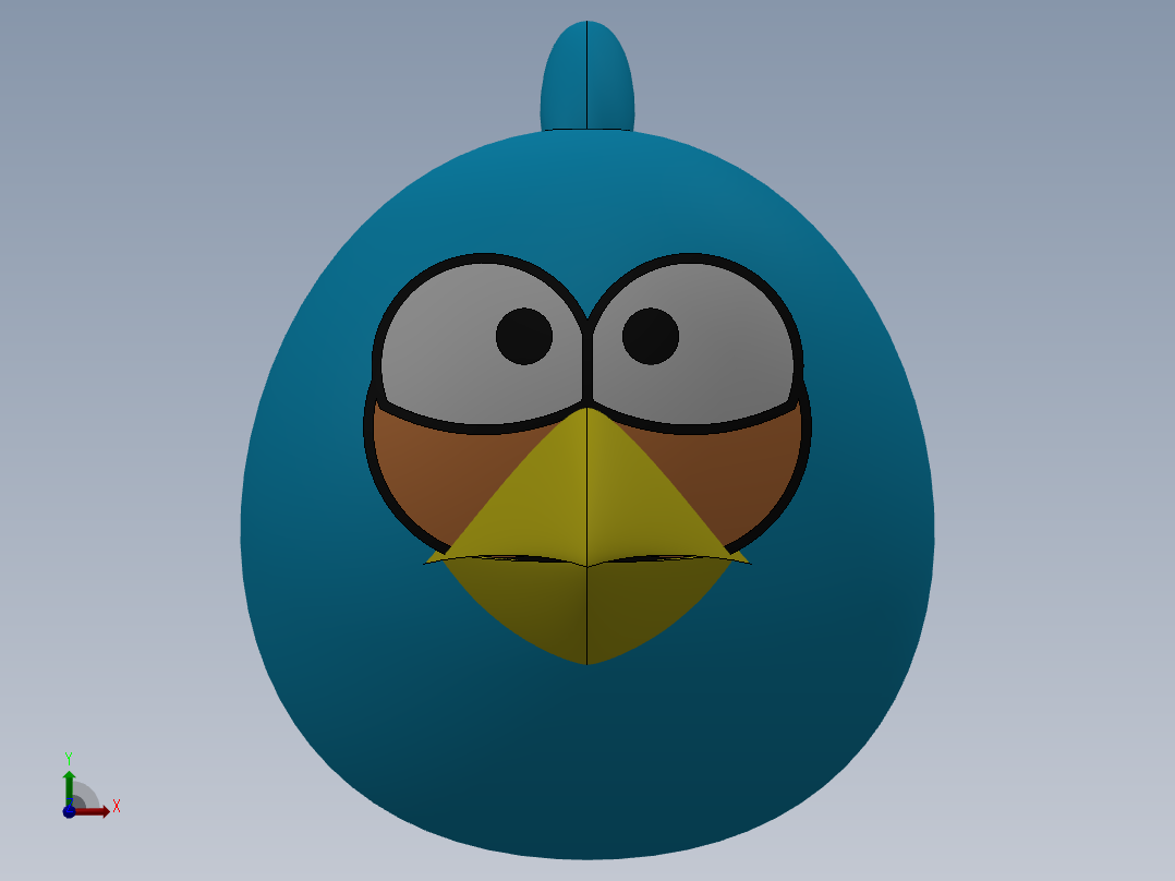 愤怒的小鸟前视图