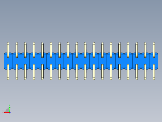 彩色公排针 100mil 2.54mm 系列-DS1022_blue_36p_100mil_TypeSMT_rev1.0后视缩略图