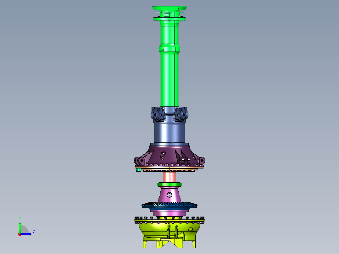 高速低成本旋翼机变速箱左视图