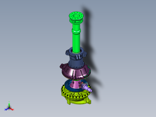 高速低成本旋翼机变速箱正等轴测缩略图