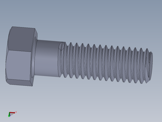 UNC 六角螺栓-Hex Bolt 0.375-16 x 1.25.SLDPRT