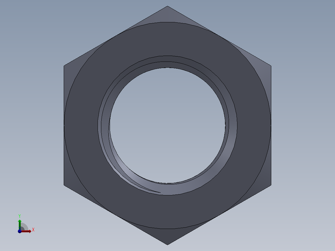 公制螺母-M30x3.5.SLDPRT前视图