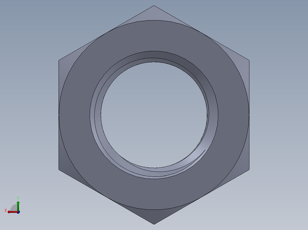 公制螺母-M30x3.5.SLDPRT后视图