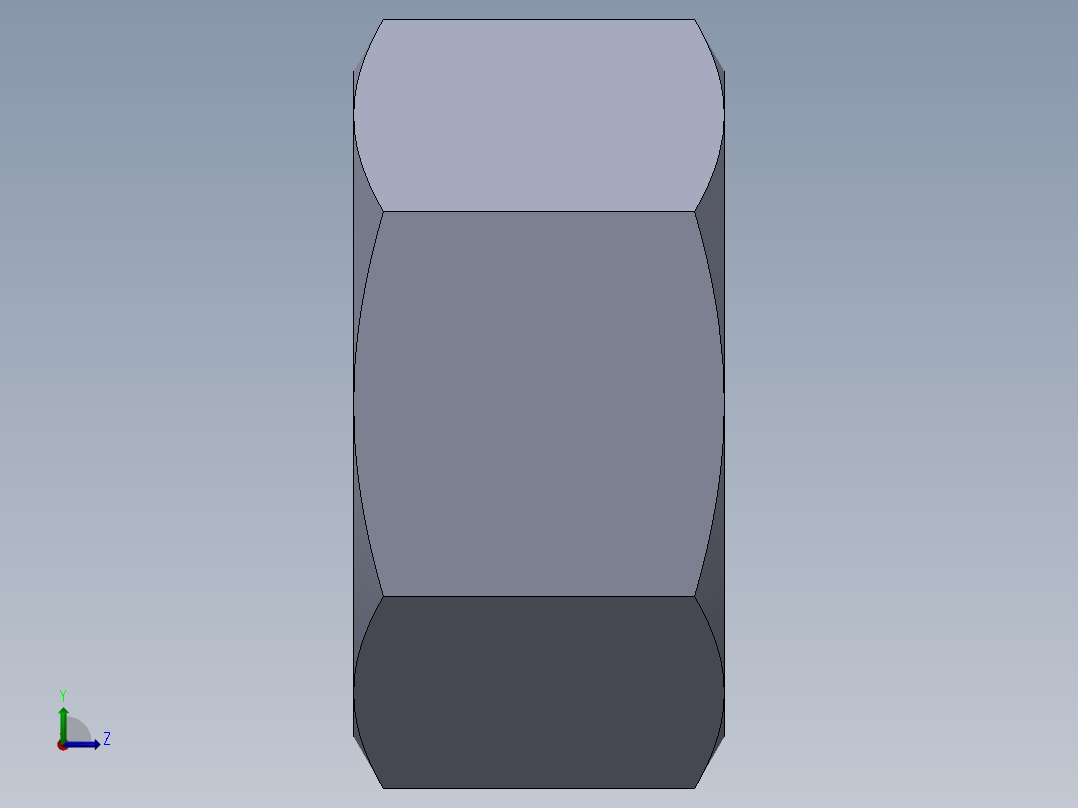 公制螺母-M30x3.5.SLDPRT左视图