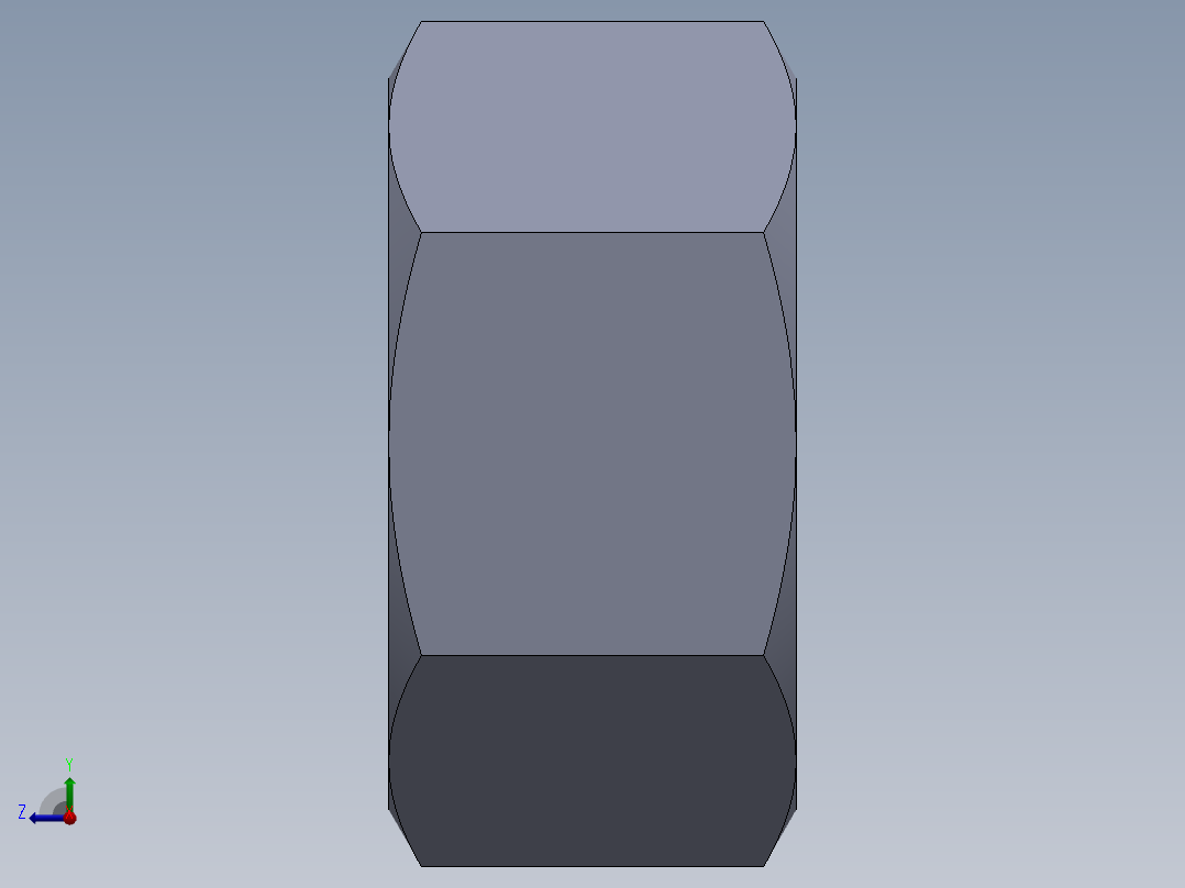 公制螺母-M30x3.5.SLDPRT右视图