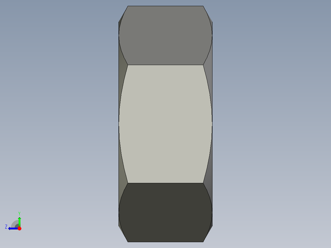 公制六角螺母-Metric Hex Nuts M4 x 0.7mm Thread右视图