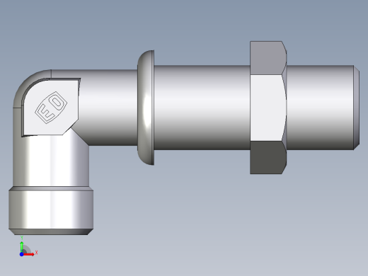 卡套式工业通用硬管接头EO_Bulkhead_elbow_WSV08LOMDCF前视缩略图