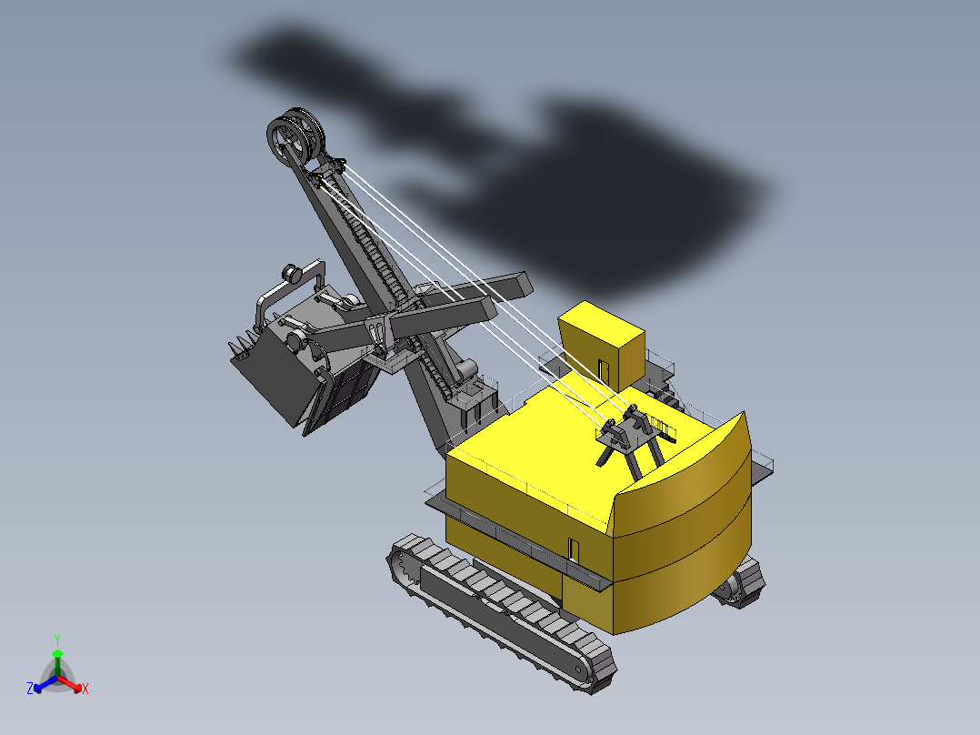 矿用挖掘机1298626正等轴测图