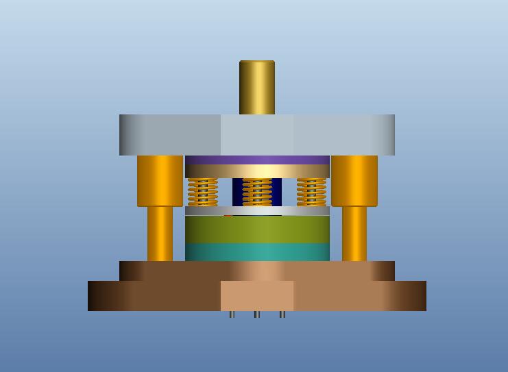 防尘罩冲孔落料翻孔复合模（CAD图+Proe三维）