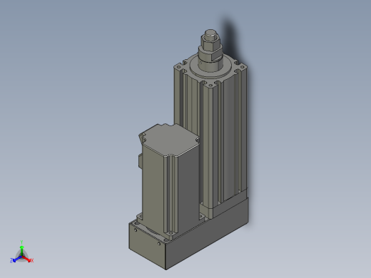 12VZ电动缸-VZ6-S50-BD正等轴测缩略图