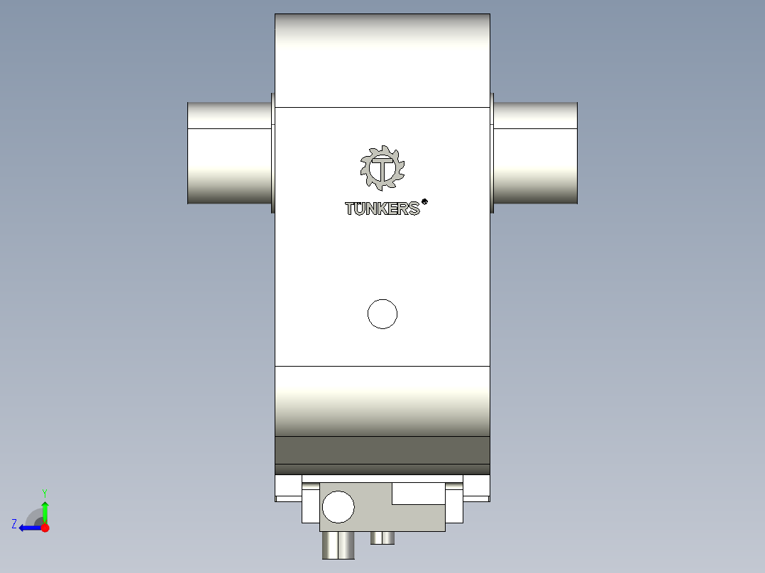 德克斯TUNKERS气缸数模KS_80_2_A00_T12_105GRAD右视图