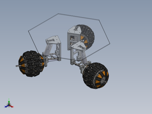履带式全向轮三维正等轴测缩略图