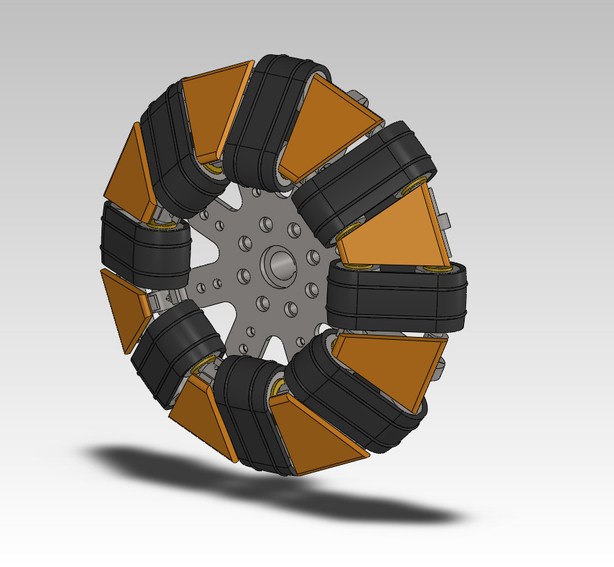 履带式全向轮三维