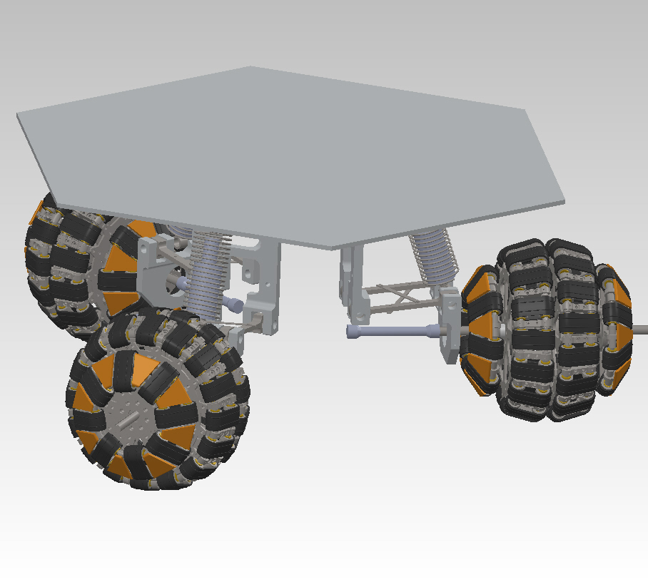 履带式全向轮三维
