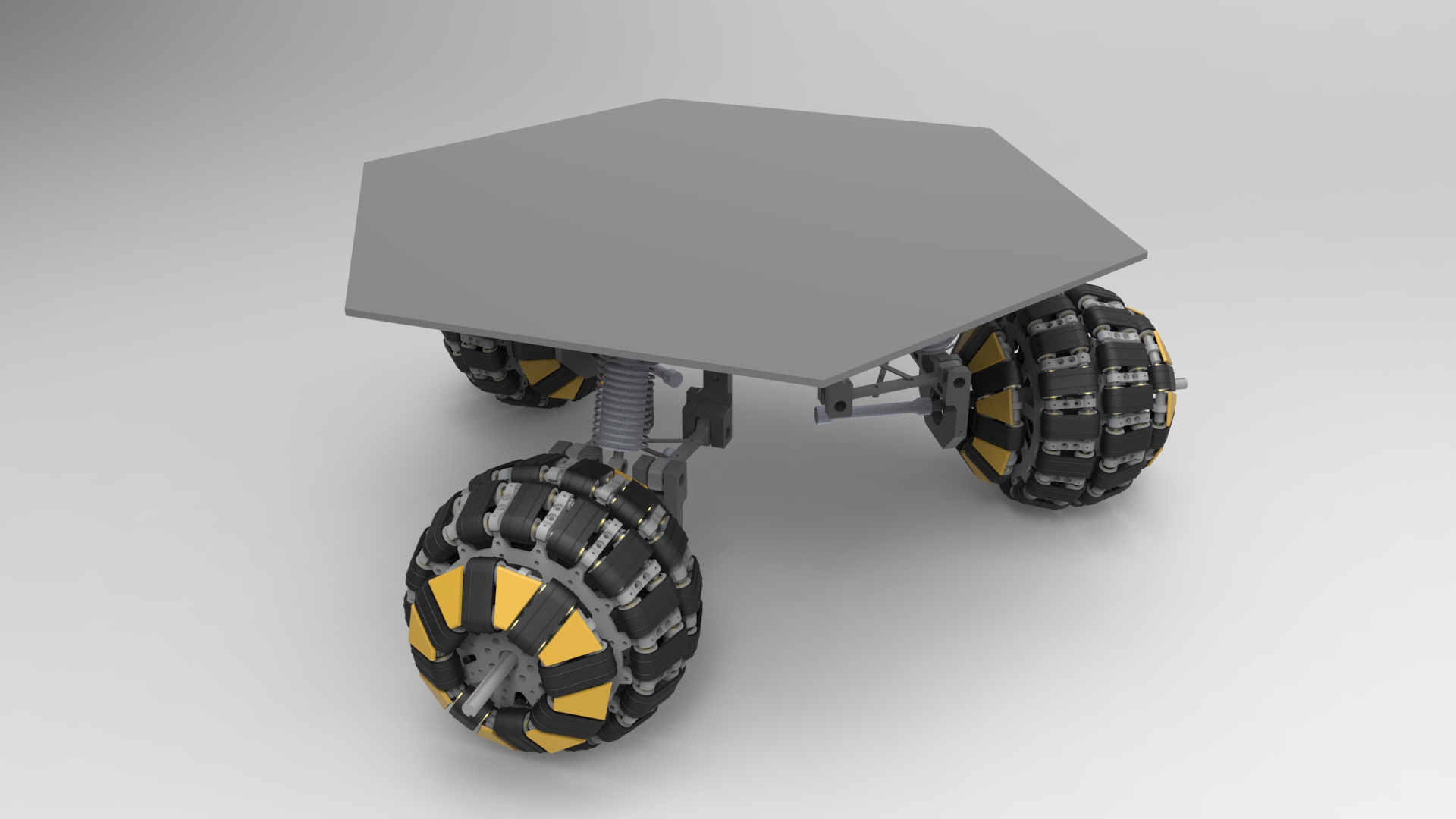 履带式全向轮三维