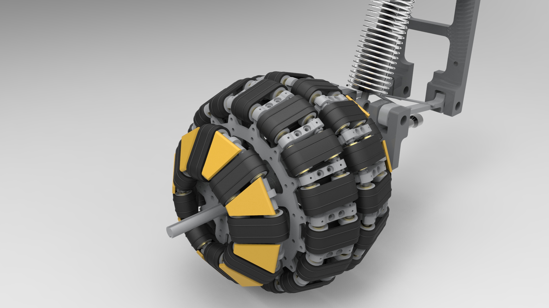 履带式全向轮三维