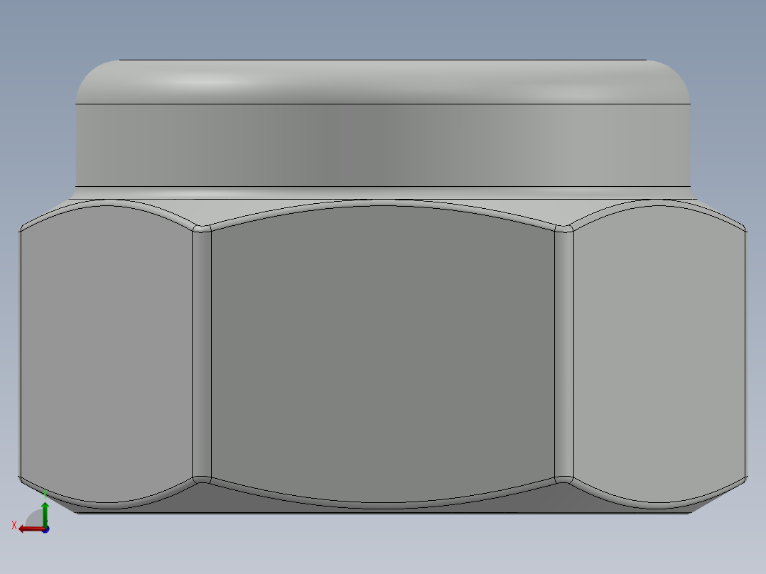 紧固件-0.2500 Lock Nut后视图
