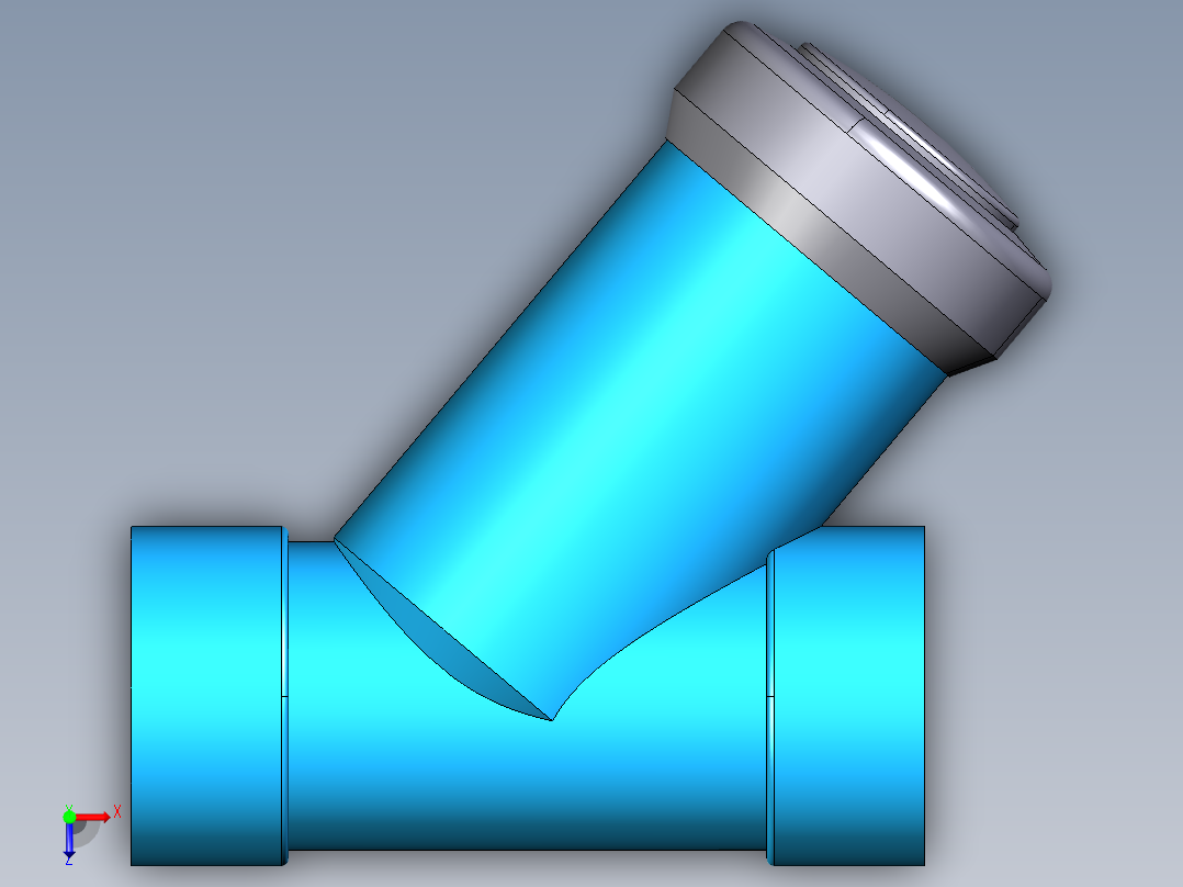 10RVAT PVC-U透明。女性端溶剂焊接过滤器沉积物，系列标准俯视图