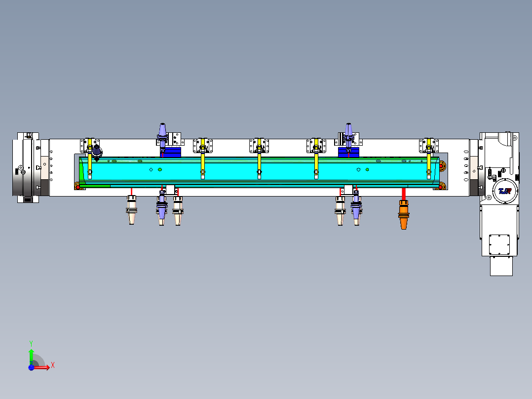 门槛型材夹具前视图