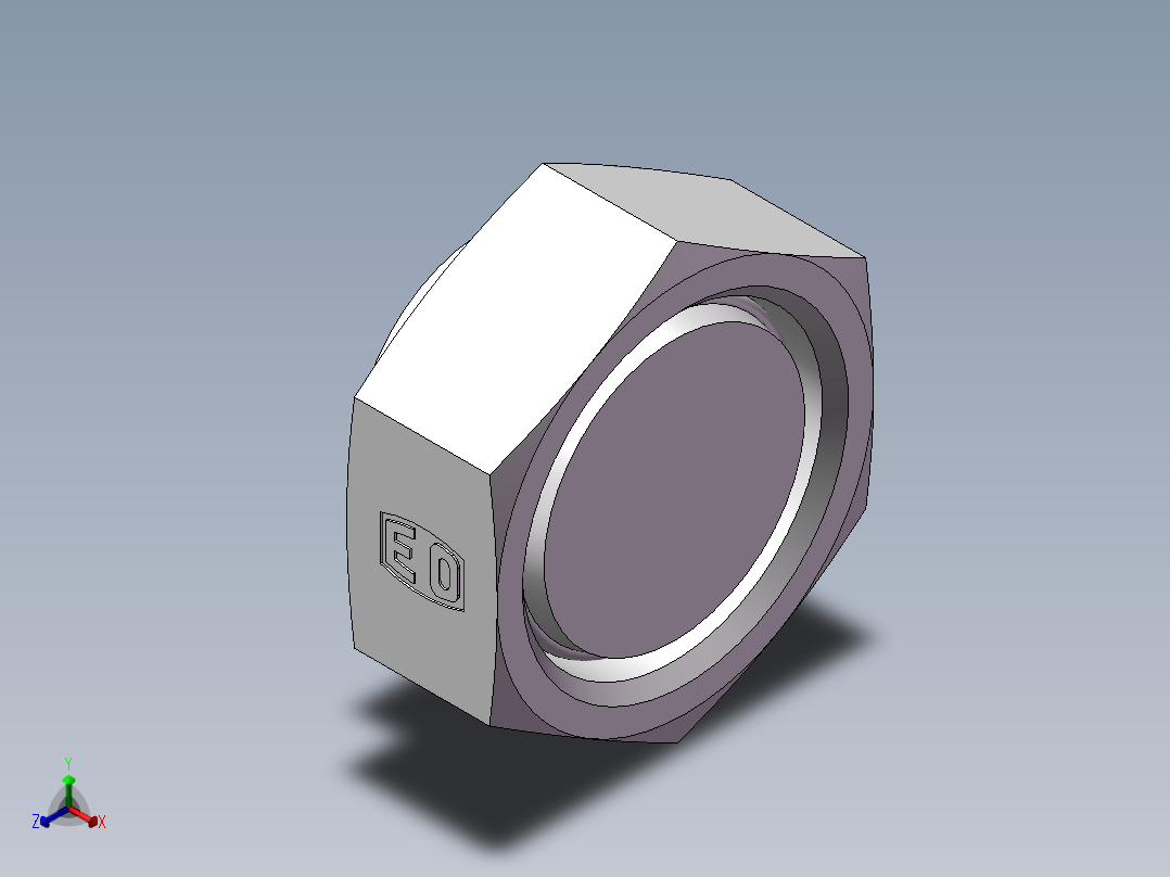 锥孔螺堵、9C-52正等轴测图