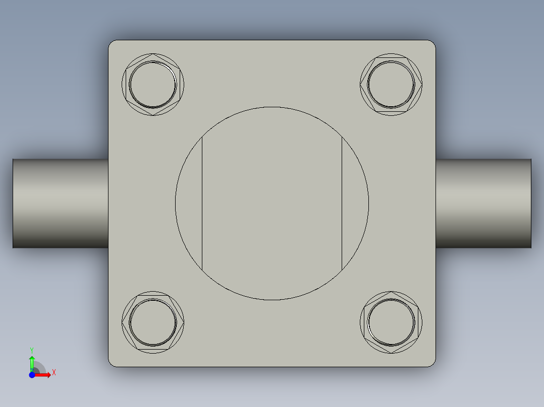 CQ油缸系列HOB-B-80X110-TC前视图