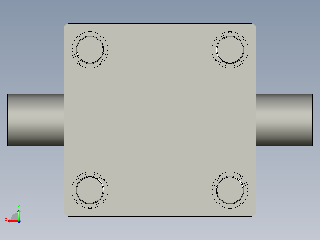 CQ油缸系列HOB-B-80X110-TC后视图