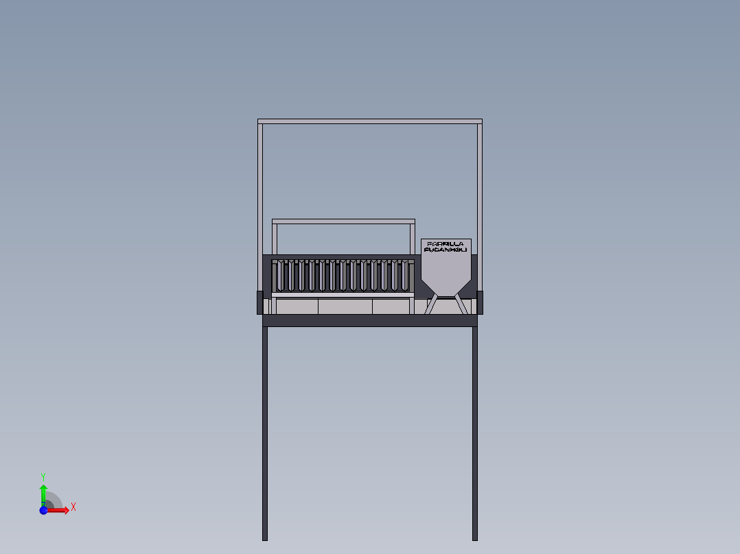 多层烧烤架主视图
