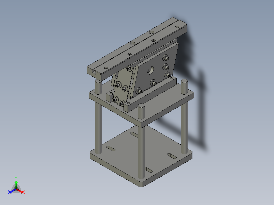 齿轮直振组合正等轴测图