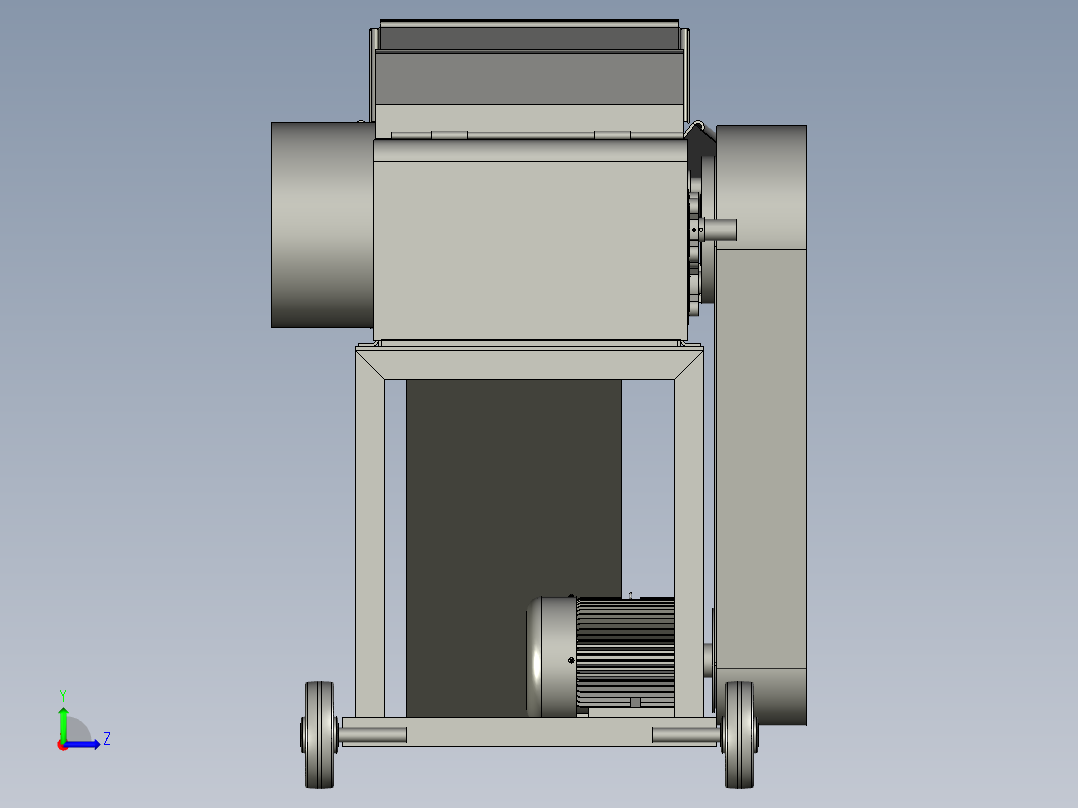 秸秆牧草干湿两用多功能粉碎一体机左视图