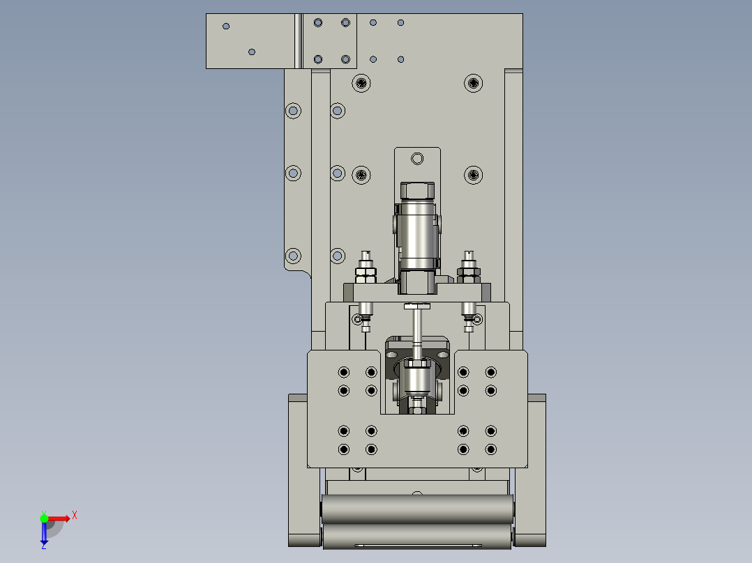 贴正面膜吸板装配俯视图