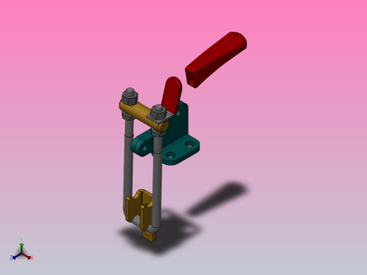 连杆拉扣，夹钳锁扣SW3dPS-53349