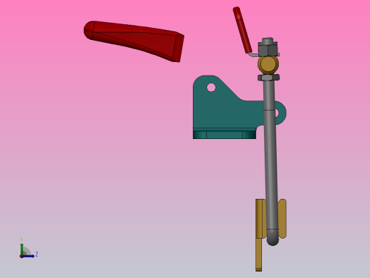 连杆拉扣，夹钳锁扣SW3dPS-53349左视缩略图