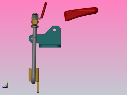 连杆拉扣，夹钳锁扣SW3dPS-53349右视缩略图