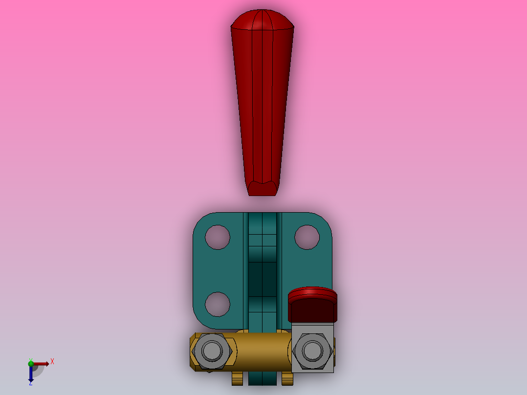 连杆拉扣，夹钳锁扣SW3dPS-53349俯视图