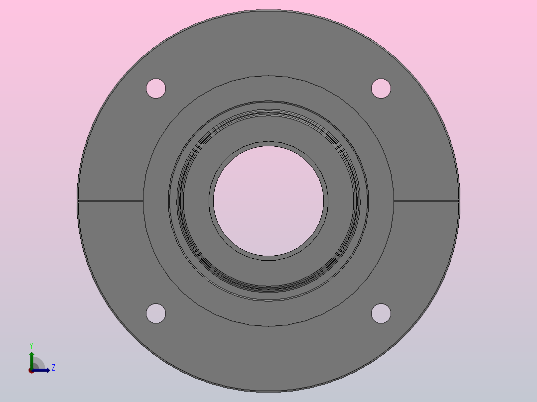 PGFD法兰式轴向固定剖分式轴承_PGFD-95左视图