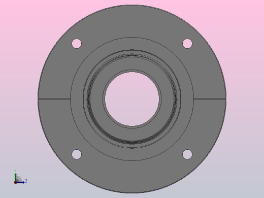 PGFD法兰式轴向固定剖分式轴承_PGFD-95左视缩略图
