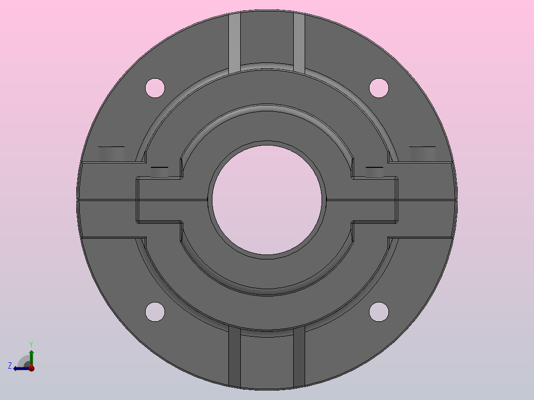 PGFD法兰式轴向固定剖分式轴承_PGFD-95右视图
