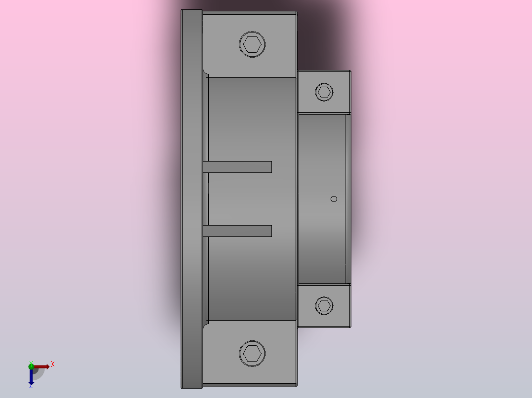 PGFD法兰式轴向固定剖分式轴承_PGFD-95俯视图