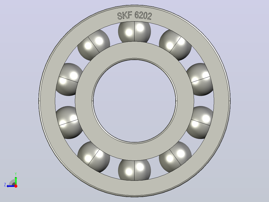 (轴承)SKF-6202右视图