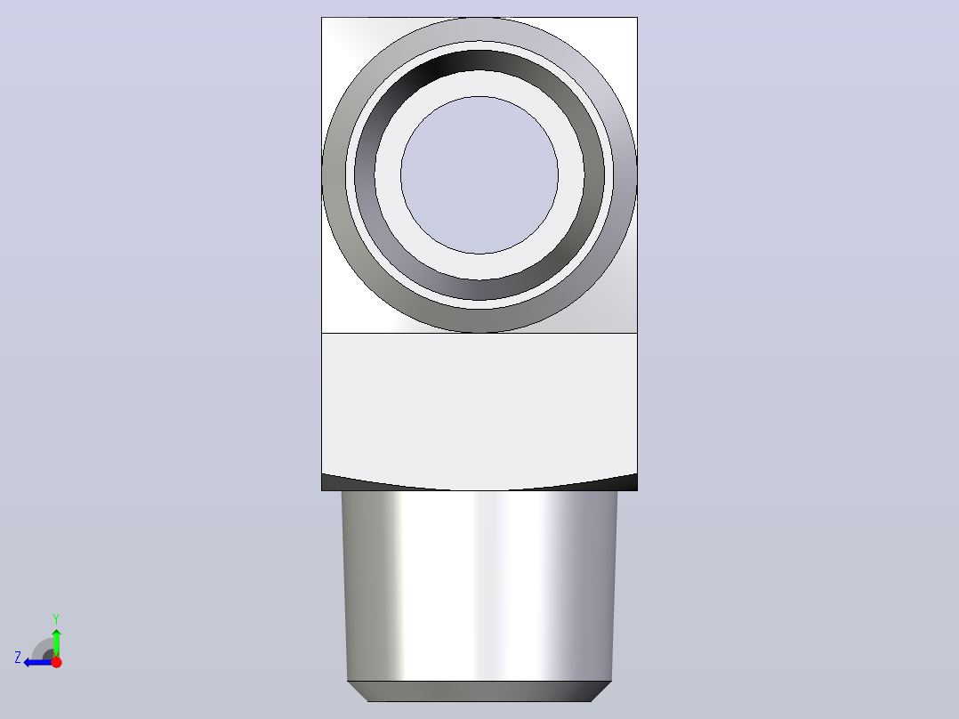 外螺纹螺柱跑步三通TE08LLMCFX右视图