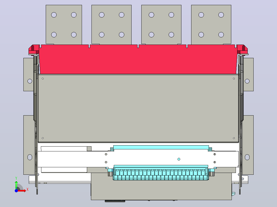 NA1-3200X-3200 4P抽屉万能式断路器三维模型202202前视图