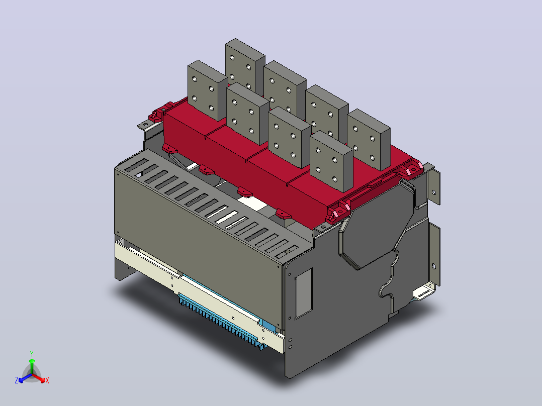NA1-3200X-3200 4P抽屉万能式断路器三维模型202202正等轴测图