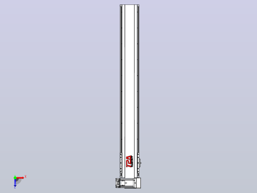 皮带直线轴半封闭可选导轨TPA-HNB-120D-110-L850-RU-Y-P40-N3俯视缩略图