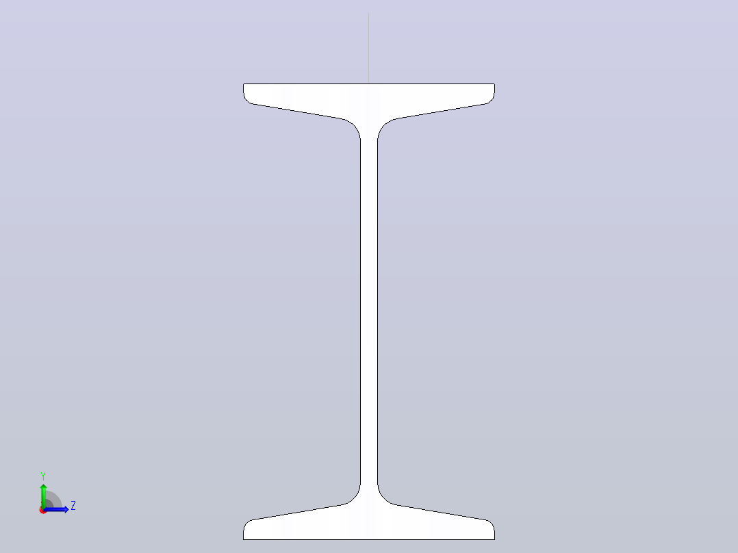 16#热轧工字钢2.794m.SLDPRT左视图