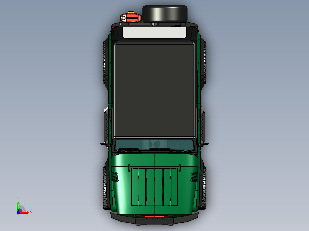 越野车CATIA V5 r21模型前视图