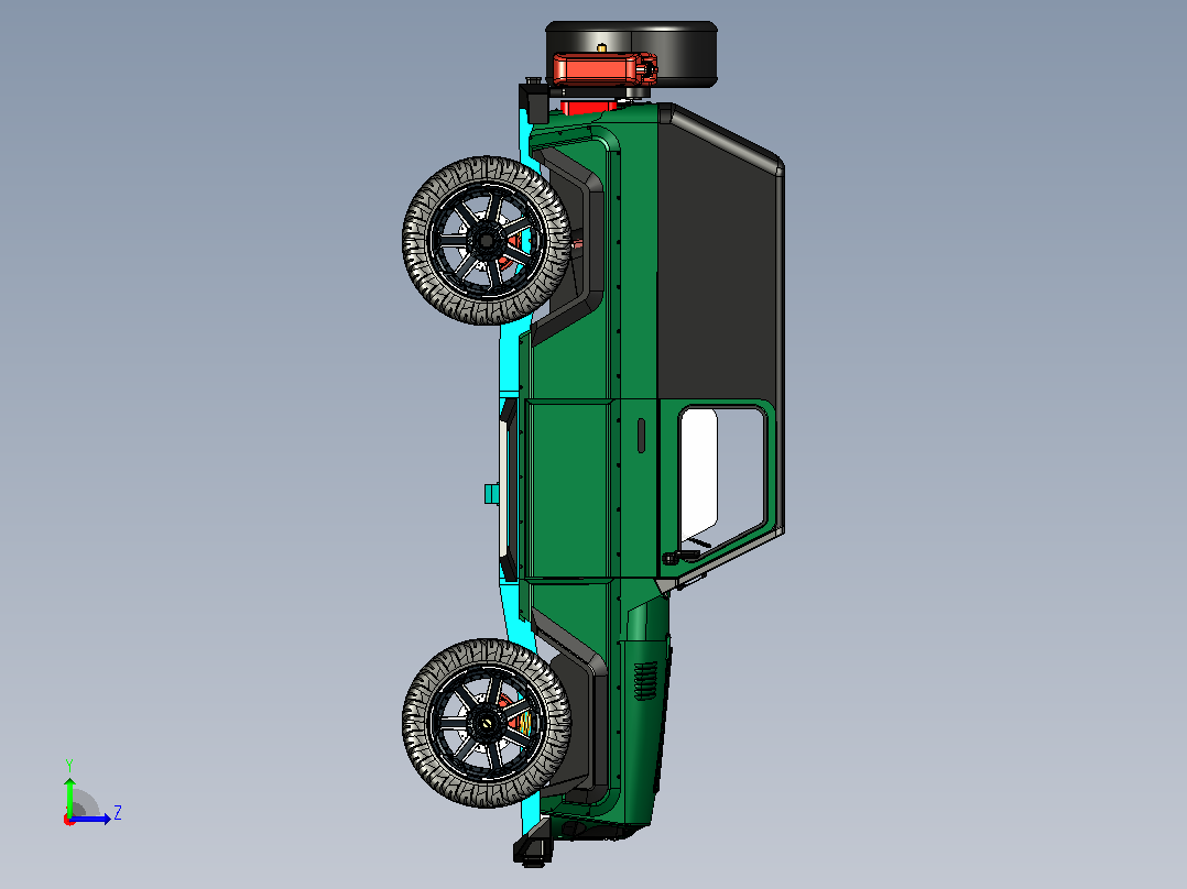 越野车CATIA V5 r21模型左视图