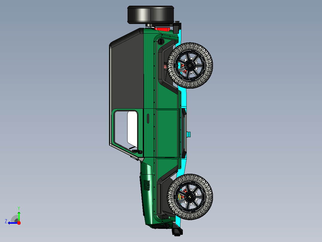 越野车CATIA V5 r21模型右视图
